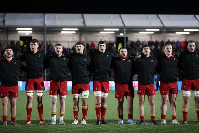 070325 - Scotland U20s v Wales U20s - U20s 6 Nations Championship - Wales sing the anthem