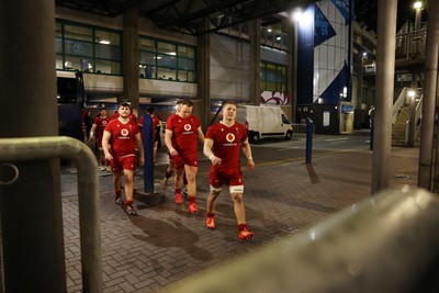 070325 - Scotland U20s v Wales U20s - U20s 6 Nations Championship - Wales walk out for the second half