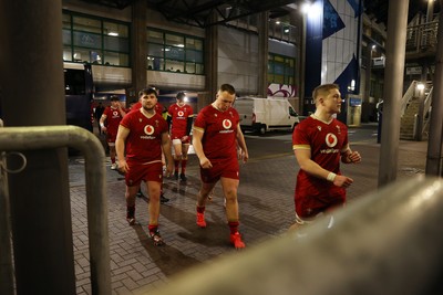 070325 - Scotland U20s v Wales U20s - U20s 6 Nations Championship - Wales walk out for the second half