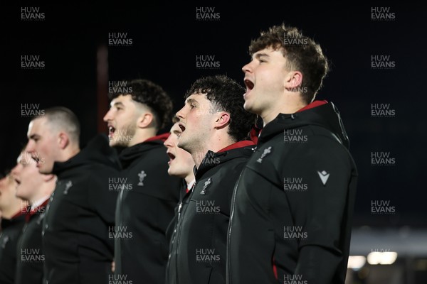 070325 - Scotland U20s v Wales U20s - U20s 6 Nations Championship - Wales sing the anthem