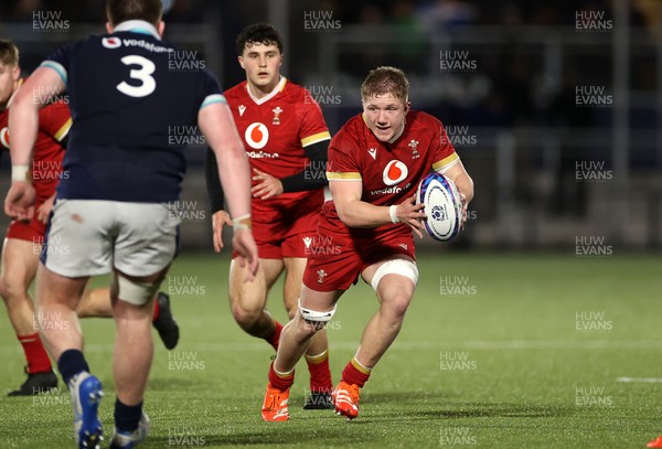 070325 - Scotland U20s v Wales U20s - U20s 6 Nations Championship - Harry Beddall of Wales 