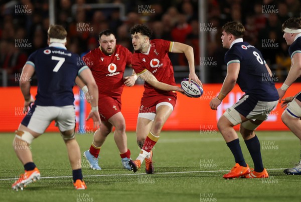 070325 - Scotland U20s v Wales U20s - U20s 6 Nations Championship - Elis Price of Wales 