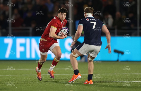 070325 - Scotland U20s v Wales U20s - U20s 6 Nations Championship - Elis Price of Wales 