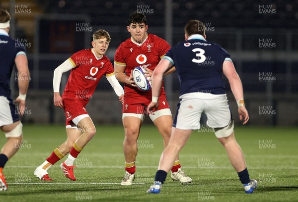 070325 - Scotland U20s v Wales U20s - U20s 6 Nations Championship - Sam Scott of Wales 