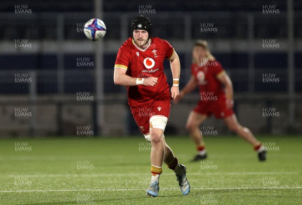 070325 - Scotland U20s v Wales U20s - U20s 6 Nations Championship - Evan Minto of Wales 