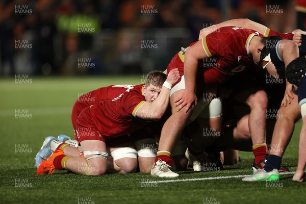 070325 - Scotland U20s v Wales U20s - U20s 6 Nations Championship - Harry Beddall of Wales 