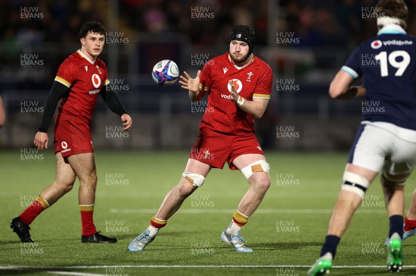 070325 - Scotland U20s v Wales U20s - U20s 6 Nations Championship - Evan Minto of Wales 