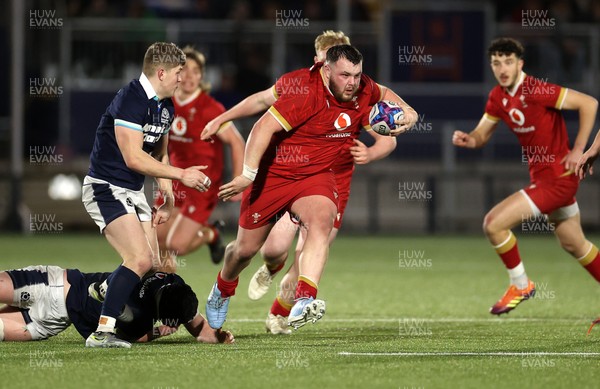 070325 - Scotland U20s v Wales U20s - U20s 6 Nations Championship - Louie Trevett of Wales 