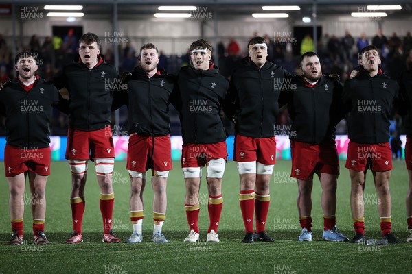 070325 - Scotland U20s v Wales U20s - U20s 6 Nations Championship - Wales sing the anthem