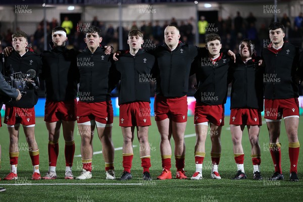 070325 - Scotland U20s v Wales U20s - U20s 6 Nations Championship - Wales sing the anthem