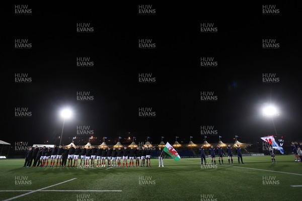 100223 - Scotland U20s v Wales U20s - U20s 6 Nations Championship - Wales sing the anthem