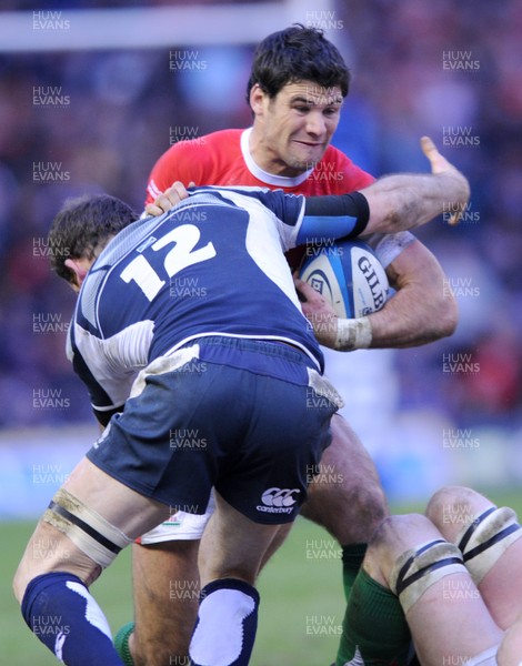 08.02.09 - Scotland v Wales - RBS Six Nations 2009 - Wales' Mike Phillips takes on Scotlands Graeme Morrison.  