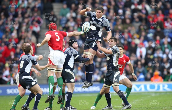 08.02.09 - Scotland v Wales, RBS Six Nations 2009. - Scotlands Jim Hamilton takes lineout ball  