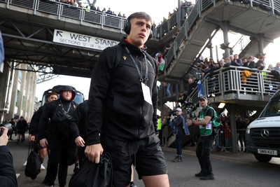 080325 - Scotland v Wales - Guinness 6 Nations Championship - Dafydd Jenkins of Wales arrives at the stadium