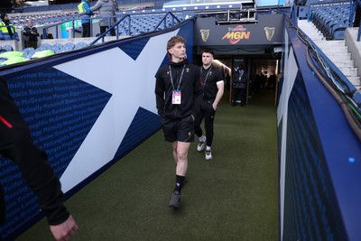 080325 - Scotland v Wales - Guinness 6 Nations Championship - Ellis Mee of Wales arrives at the stadium