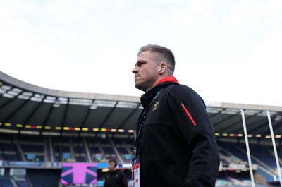 080325 - Scotland v Wales - Guinness 6 Nations Championship - Gareth Anscombe of Wales arrives at the stadium