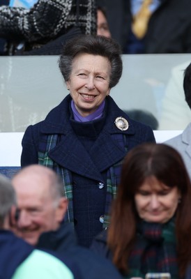 080325 - Scotland v Wales - Guinness 6 Nations Championship - HRH Anne, Princess Royal watches the game