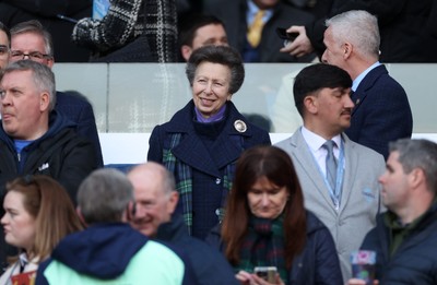 080325 - Scotland v Wales - Guinness 6 Nations Championship - HRH Anne, Princess Royal watches the game