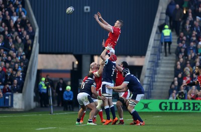 080325 - Scotland v Wales - Guinness 6 Nations Championship - Will Rowlands of Wales wins the line out