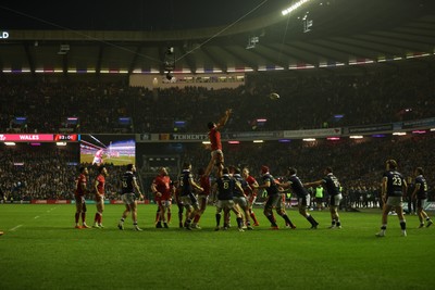 080325 - Scotland v Wales - Guinness 6 Nations Championship - Dafydd Jenkins of Wales wins the line out