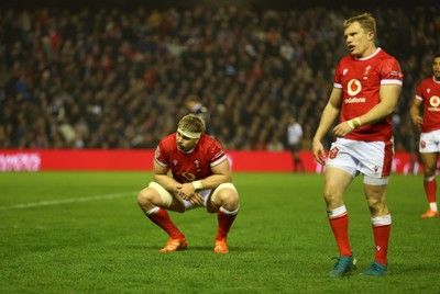 080325 - Scotland v Wales - Guinness 6 Nations Championship - Aaron Wainwright of Wales at full time