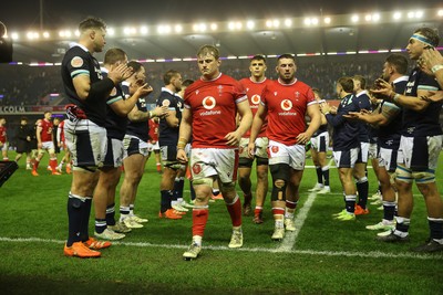 080325 - Scotland v Wales - Guinness 6 Nations Championship - Jac Morgan of Wales walks down the players tunnel at full time