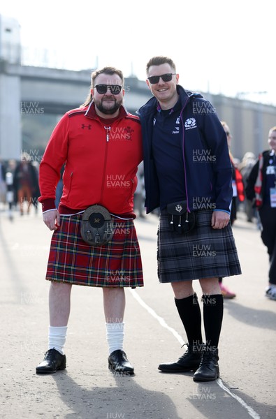 080325 - Scotland v Wales - Guinness 6 Nations Championship - Wales fans before the game