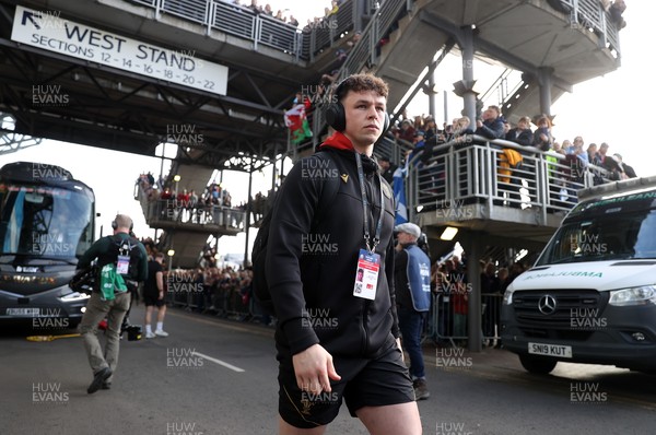 080325 - Scotland v Wales - Guinness 6 Nations Championship - Tom Rogers of Wales arrives at the stadium