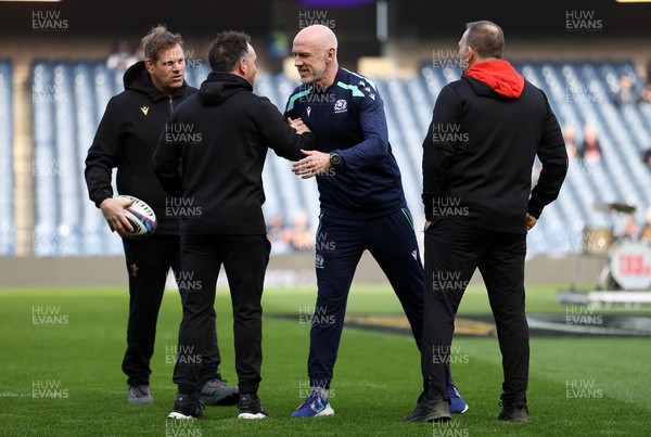 080325 - Scotland v Wales - Guinness 6 Nations Championship - Wales Head Coach Matt Sherratt and Scotland Coach Steve Tandy