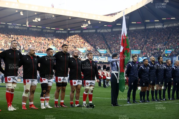 080325 - Scotland v Wales - Guinness 6 Nations Championship - Will Rowlands, WillGriff John, Gareth Thomas, Dafydd Jenkins, Nicky Smith and Jac Morgan