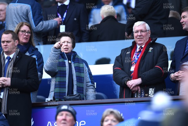 090319 - Scotland v Wales - Guinness Six Nations - Anne, Princess Royal and WRU President Dennis Gethin
