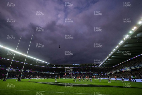 110223 - Scotland v Wales - Guinness 6 Nations Championship - General View of the dramatic sky over Murrayfield