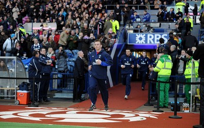 12.02.11 - Scotland v Wales - RBS Six Nations 2011 - Matthew Rees of Wales leads his team out. 