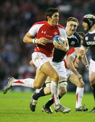 12.02.11 - Scotland v Wales... Wales James Hook finds space. 