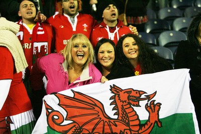 12.02.11 - Scotland v Wales... Wales  fans celebrate at the end of the game .. 