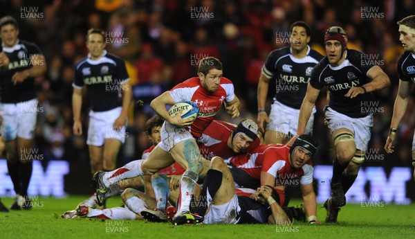 12.02.11 - Scotland v Wales - RBS Six Nations 2011 - Shane Williams of Wales looks for a way through. 