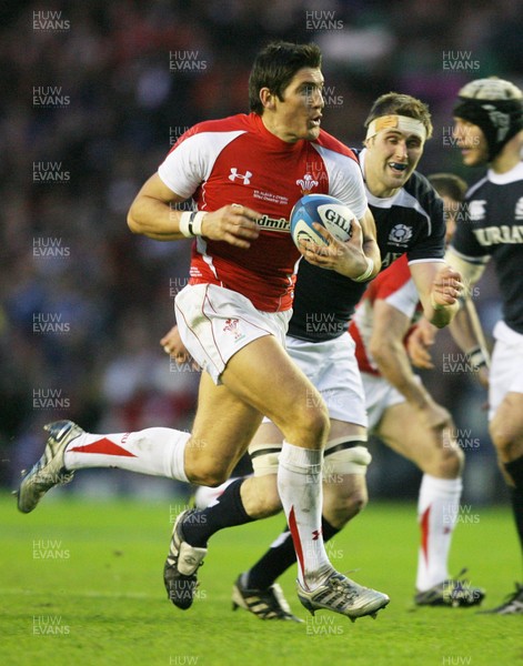 12.02.11 - Scotland v Wales... Wales James Hook finds space. 