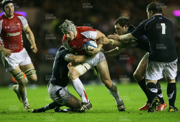 12.02.11 - Scotland v Wales... Wales  Jonathan Davies finds a gap .. 