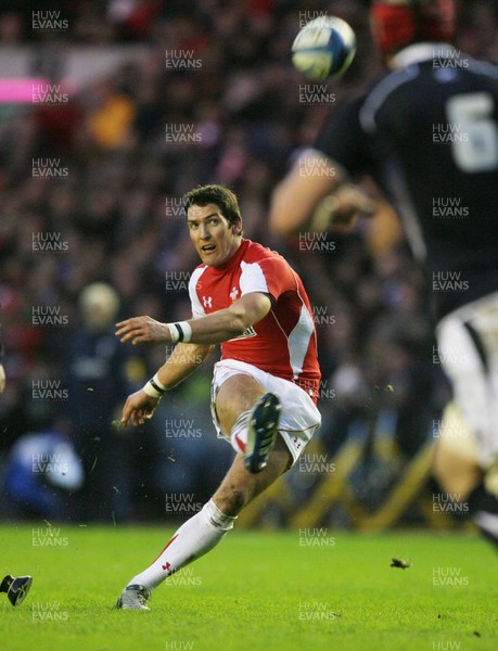 12.02.11 - Scotland v Wales... Wales James Hook slots over another kick. 