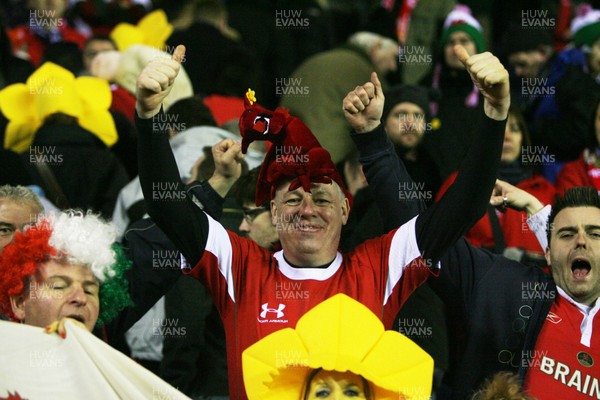 12.02.11 - Scotland v Wales... Wales  fans celebrate at the end of the game .. 