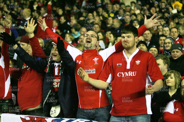12.02.11 - Scotland v Wales... Wales  fans celebrate at the end of the game .. 