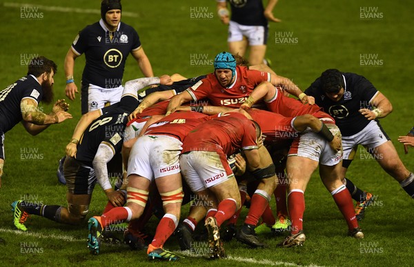 130221 - Scotland v Wales - Guinness Six Nations - Justin Tipuric of Wales during a maul