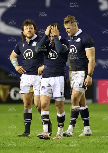 130221 - Scotland v Wales - Guinness 6 Nations - Dejected Ali Price of Scotland at full time