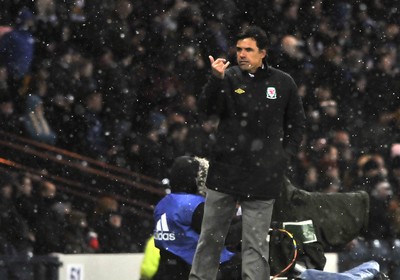 220313 -  Scotland v Wales - 2014 FIFA World Cup Qualifier -  Hampden Park - Scotland - Wales manager Chris Coleman 