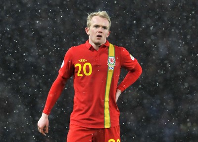 220313 -  Scotland v Wales - 2014 FIFA World Cup Qualifier -  Hampden Park - Scotland - Jonathan Williams of Wales 