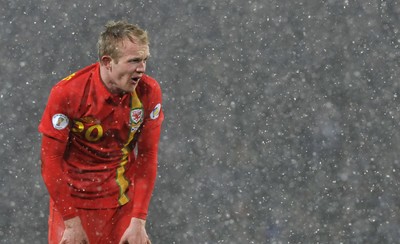 220313 -  Scotland v Wales - 2014 FIFA World Cup Qualifier -  Hampden Park - Scotland - Jonathan Williams of Wales 