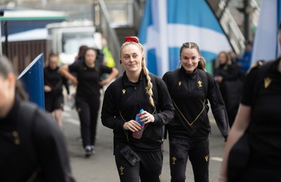 220325  Scotland v Wales, Guinness Women’s Six Nations 2025 - Hannah Jones of Wales arrives at the stadium