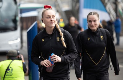 220325  Scotland v Wales, Guinness Women’s Six Nations 2025 - Hannah Jones of Wales arrives at the stadium