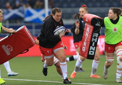 220325  Scotland v Wales, Guinness Women’s Six Nations 2025 - Carys Phillips of Wales during warm up