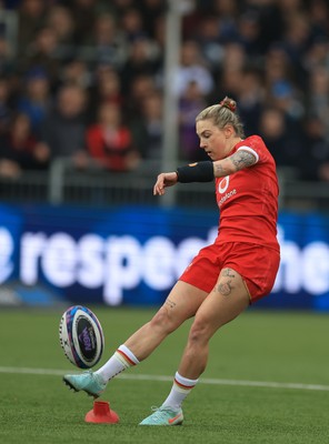 220325  Scotland v Wales, Guinness Women’s Six Nations 2025 - Keira Bevan of Wales kicks conversion